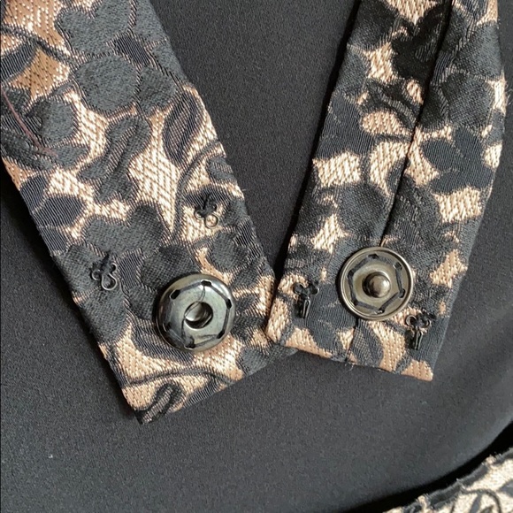 Black and Gold Folded Dress - Picture 8 of 8